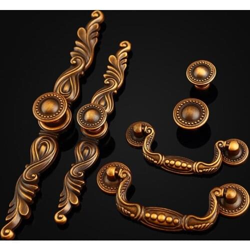 Vintage Door Handles Metal Antique Knobs And Handles For Kitchen Cabinets Pulls Cupboard Handles Closet Furniture Handle