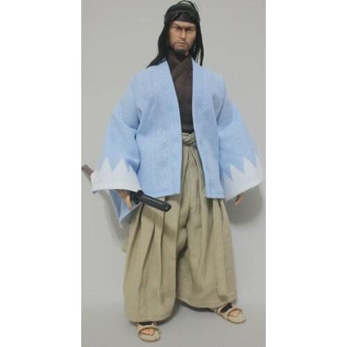1/6 Japanese Miyamoto Musashi Samurai Clothes Samurai Ancient Warrior Suit Clothes Model for 12'' Male Soldier Body Clothing