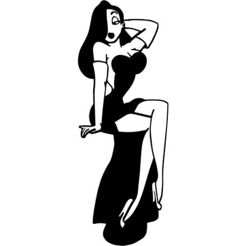 17*6.3cm Beautiful girl sticker Who Framed VINYL DECAL Beauty Temptation Body Car Stickers Decals car accessories