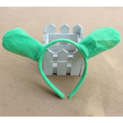 200pcs halloween party dress up costume ,short plush Shrek ear headband party decoration