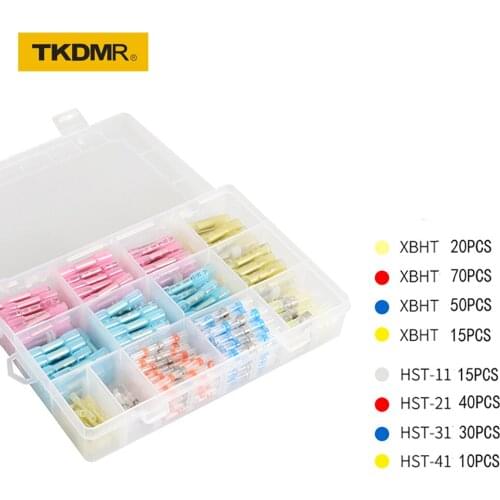 250/230/220/200/100PCS Heat Shrink Butt Connectors-Waterproof Electrical Wire Connectors-Insulated Crimp Connectors Butt Splice