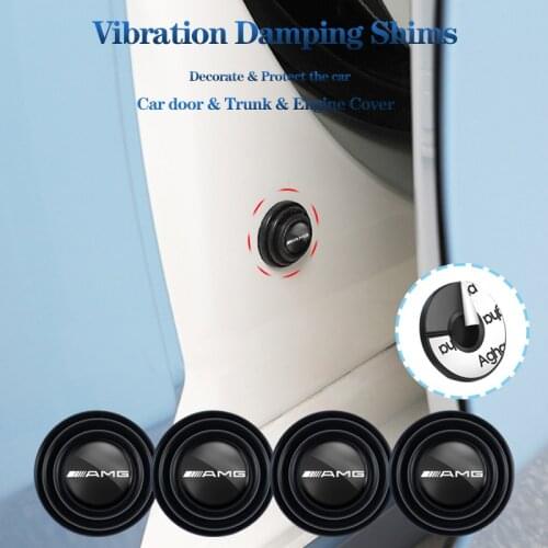 4Pcs PVC Door Shock-Absorbing Anti-Noise Gasket Sticker For Benz AMG W108 W124 W126 W140 W168 W203 W204 W205 W210 W211 W220 W222