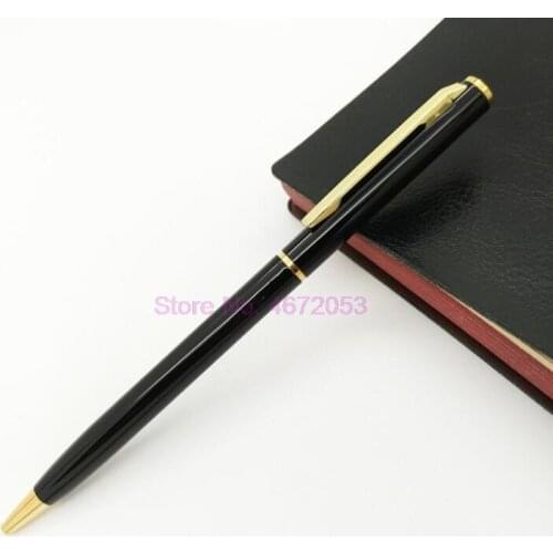 500pcs/lot Core Metal Ballpoint Pen Rotating Metal Money Clip Metal Luxury Ballpoint Pen High Quality Roller Pen