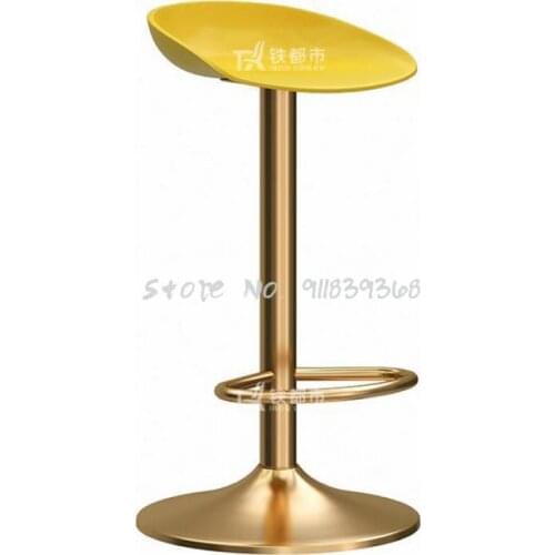 Bar Chair Beauty Back Rotation Lift Modern Simple Bar Front Desk Household Light Luxury Adjustable High Footed Stool