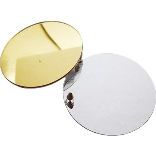 Free Shipping!2021Gold Color Mirror Round Stud Earrings