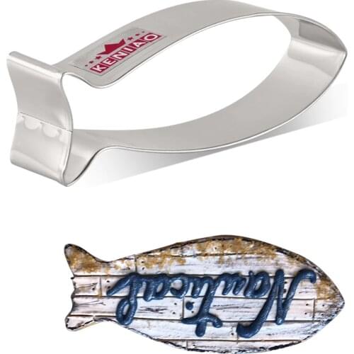 KENIAO Fish Cookie Cutter for Christian - 10.5 x 4.1 cm - Biscuit and Fondant Cutter - Stainless Steel