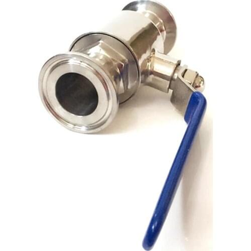 Fit 45mm 1-3/4" Pipe OD x 2" Tri Clamp Sanitary Ball Shut Off Valve SUS 316L Stainless Beer Brewing Home