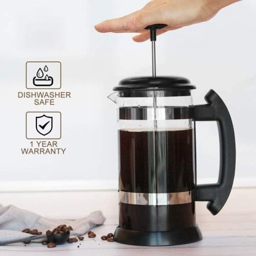 French Press Coffee Maker 34 Oz Coffee Presses Tea Makers with Borosilicate Glass Cold and Hot Brew Coffee 8 Cups