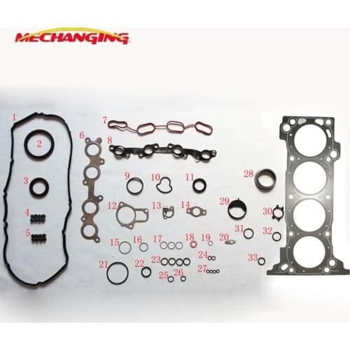 Customized LOGO 1TRFE 1TR For TOYOTA KIJANG INNOVA HILUX III 2.0 Full Set Auto Parts Engine Gasket 04111-75990