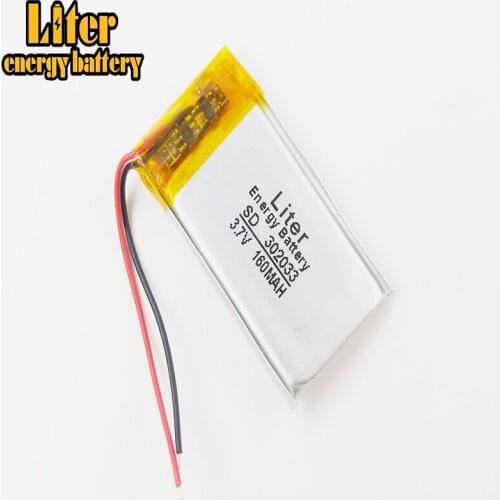 Best battery brand 3.7V polymer lithium battery 302033 032033 100mah MP4 MP3 clip small toy sound