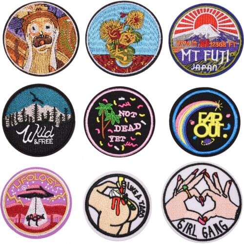 Fashion High-end Clothing Accessories Badge Round Patch Stickers DIY Clothing Home Textile Repair Hole Decorative Patch