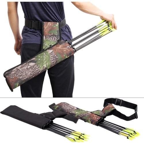 Portable Arrow Bag 3 Tubes Back Waist Shoulder Strap Bag For Bow And Arrow Archery Outdoor Hunting Shooting Accessories