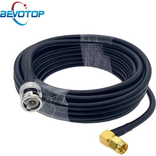 RG58 Cable BNC Male to SMA Male Right Angle 90 Degree Plug RF Coaxial Pigtail Jumper 50 Ohm WIFI Antenna Extension Cord 15CM-20M