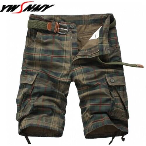 Men Cool Camouflage Shorts Summer Hot Sale Cotton Casual Man Plaid Short Pants Brand Clothing Comfortable Camo Mens Cargo Shorts