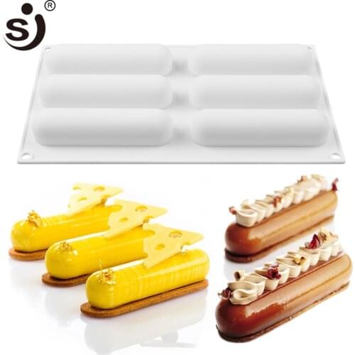 Long Strip Sausage Silione Molds for Mousse Cake Silicone Baking Molds French Dessert Silicone Gel Molds DIY Baking Tools