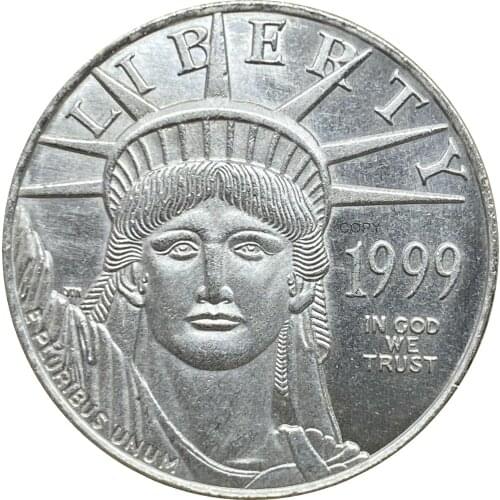 United States Of America 1999 W Year Statue of Liberty 50 Dollars Eagle Bullion Coinage Plated Silver Copy Commemorative Coins