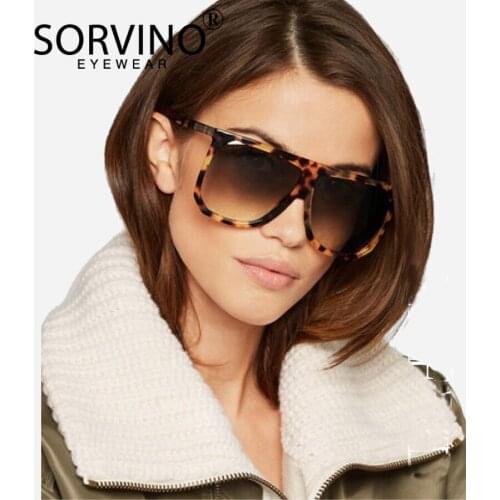 SORVINO Retro 2020 Oversized Square Sunglasses Women Luxury Brand Designer Fashion Big Thin 90s Shield Sun Glasses Shades SP153