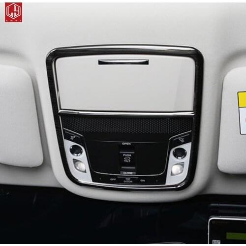 Car Styling Silver Front Reading Light Frame Cover Trim for Odyssey 2015-2019