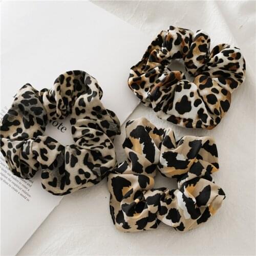 Women Snake Leopard Print Elastic Hair Bands Hair Tie Scrunchie Rubber Bands Ponytail Holder Fashion Hair Accessories