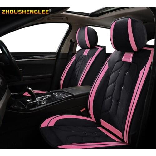 ZHOUSHENGLEE Front Rear Luxury Leather car seat cover For mercedes w124 alfa romeo giulietta opel astra k h g j kia cerato prado