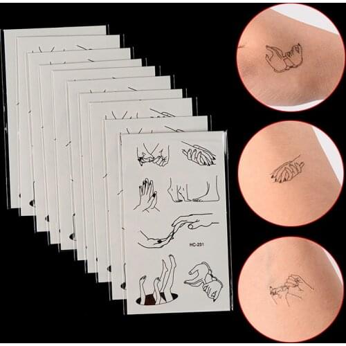 10 Sheet Temporary Tattoo Fake Tattoo Stickers Couple Tattoo Love Lovers Wrist Tattoo Temporary Body Art