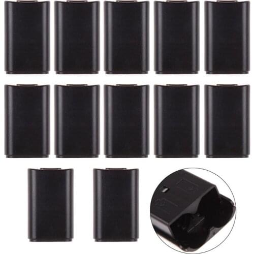 10 X AA Battery Back CoverCase Replacement XBOX360 WirelessController Black Battery Cover Case for Xbox 360 Controller