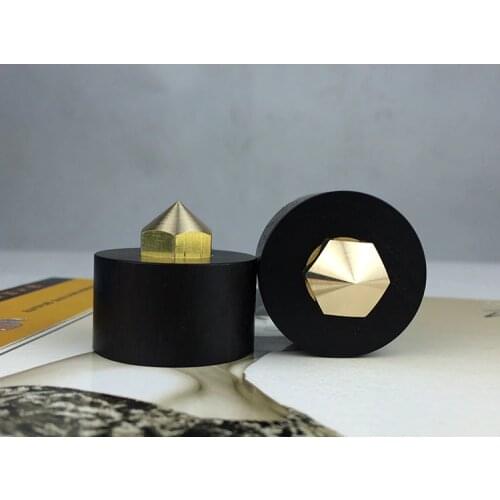 4 Pair ebony wood Adjustable height HiFi Stand Feet amplifier Speaker Shockproof Spikes Audio Isolation Shock Spikes Dia.33mm