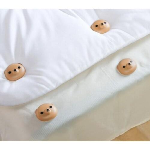 8pcs Non-Slip Quilt Cover Magnetic Anti-Move Buckle Fixer Clip Clothing Pegs Quilt Clip holder Panda Buckle Bed Sheet