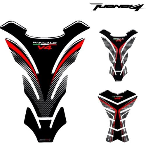 For Ducati V4 3D Triple Speed Motorcycle Accessories Carbon Fiber Fuel Tank Pad Protection Sticker Fuel Tank Decal