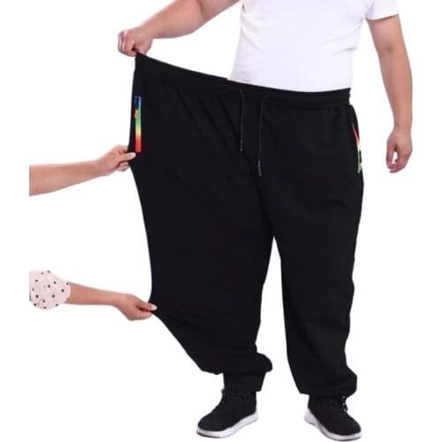New Men Pants 14XL 15XL Elastic Waist Plus Size Men Sweatpants Loose Casual Big Size Black gray Joggers pencil 200kg 56 Clothing