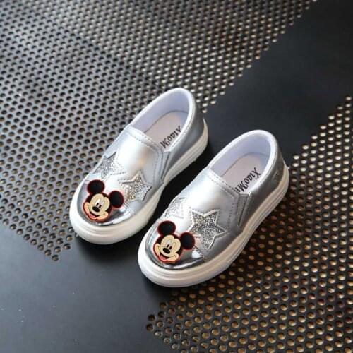 Disney Minnie 2021 spring and autumn girls shoes shoes baby girls casual shoes new childrens sports shoes