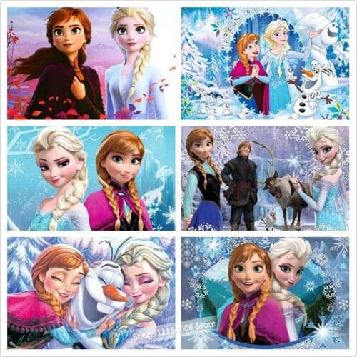Disney Diamond Embroidery Frozen Wall Art 5d Diy Full Diamond Painting Cross Stitch Square Round Drill Rhinestone Mosaic Gift