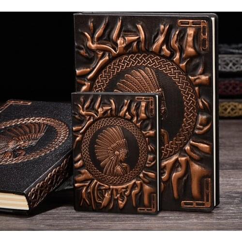 European exercise books A6 Retro Notepad Business Notepad Memorial book PU Leather notebooks journals Office Supplies