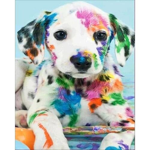 GATYZTORY 50×70cm 5D DIY Diamond Painting Animal Dog Full Drill Mosaic Art Rhinestone Kits Gift Home Decor Cross Stitch