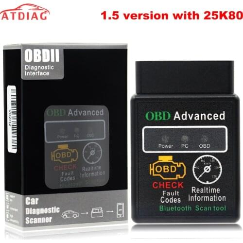 Hot selling For Android Windows MINI ELM327 HHOBD HH OBD Bluetooth OBD2 V2.1 Black Smart Car Diagnostic Tool