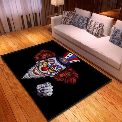 Nordic Style Carpets for Living Room Bedroom Area Rugs Home Decor Carpet Soft Flannel Geometric 3D Skull Rug Tea table Floor Mat