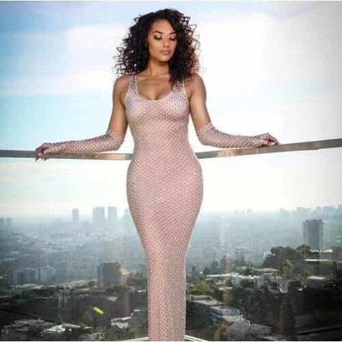 Fashion Sexy Lady short Dress Evening club party Rivets Birthday Celebrate Outfit Dance Costume Bar Teams Show women dresses