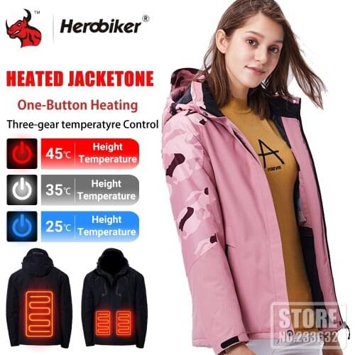 Motorcycle Jacket Electric Heated Jacket Winter Outdoor Jacket USB Heated Vest Motorcycle Jacket Thermal Warm Winter Jacket