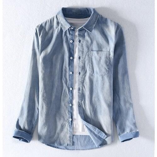 2019 Suehaiwes brand long sleeve corduroy shirts men autumn fashion casual shirt for men solid blue shirt male chemise camisa