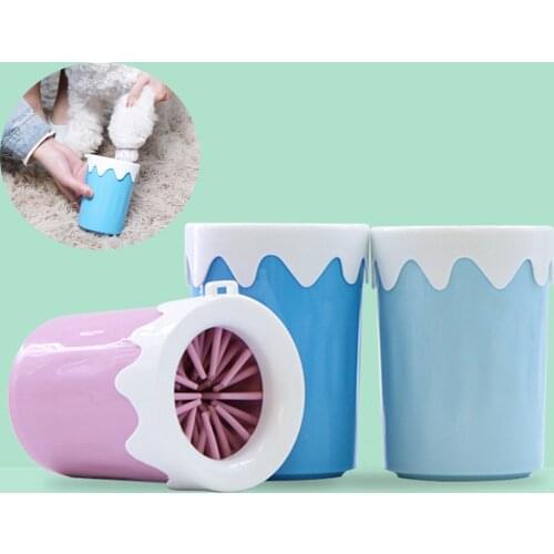 Soft Silicone Pet Dog Cat Foot Wash Cup Washer Paw Cleaner Cups Portable Puppy Feet Cleaning Kitten Dirty Paws Quickly Washer