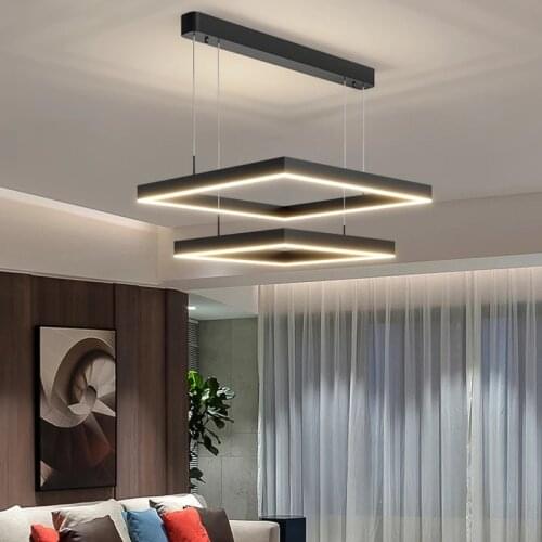 Nordic LED chandelier living room bedroom dining room modern ceiling chandelier aluminum attic villa decorative lighting