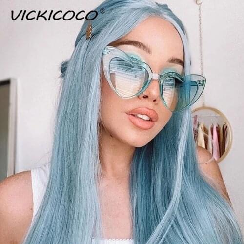 New Ladies Sunglasses Heart Sunglasses Women Trend Peach Heart Cute Sun Glasses Fashion Blue Pink Frame Lunette de soleil femme