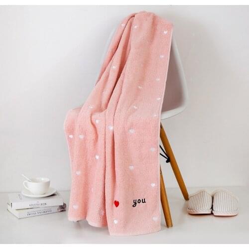 Pink bath towels bathroom Cotton Christmas gift bath towels for adults for Couple asciugamani 70*140 cm Lovers towels