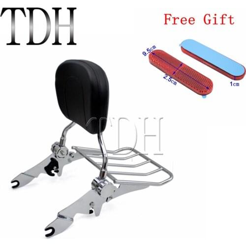 Motorcycle Passenger Sissy Bar Luggage Rack Detachable Backrest For Harley Touring Road King FLHR Street Glide FLHX 2009-2007
