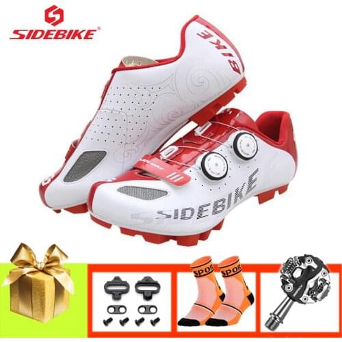 SIDEBIKE men cycling shoes mountain bike sneakers self-locking breathable sapatilha ciclismo mtb SPD mtb pedals bicycle shoes
