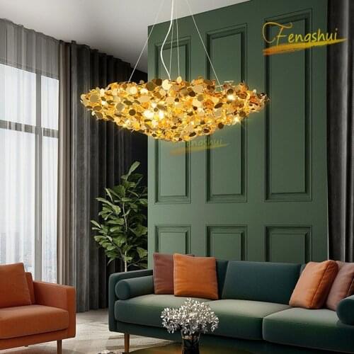 Modern Luxury LED Pendant Lamp Nordic Golden Glass Crystal LOFT Pendant Lights Lighting Hotel Bedroom Living Room Hanging Lamps