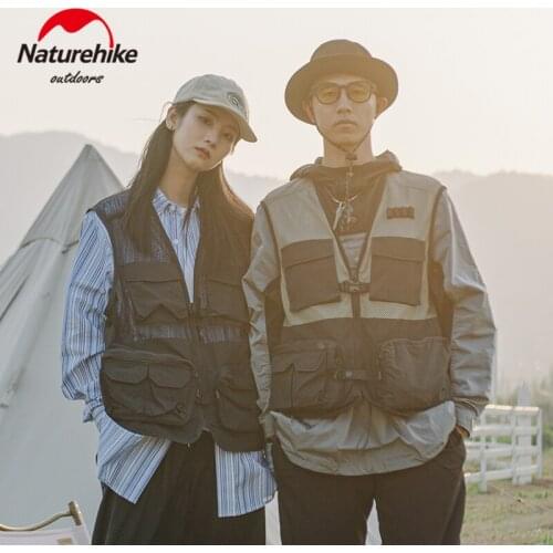 Naturehike Outdoor Multi Pocket Fishing Vest Camping Hiking Quick Drying Wear-Resisting Ultralight Jacket NH21FS037