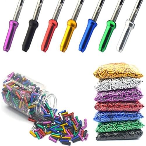 20PCS Bicycle Cable End Caps Bike Wire End Caps Brake Derailleur Shifter Cable Tips Crimps Tail Cap Bike Accessories