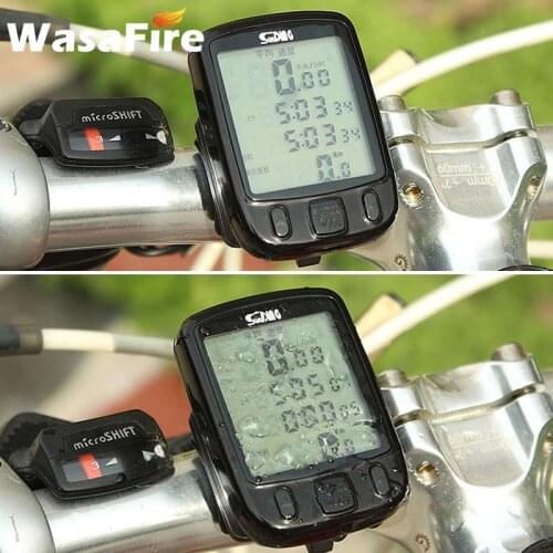 Bicycle Wired Computer Waterproof Bike Speedometer Green Backlight LCD Display Cycling Odometer Stopwatch Bike Accessories