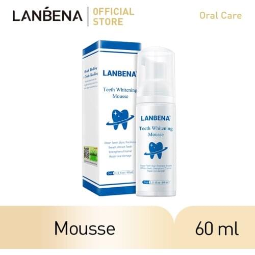 LANBENA Teeth Whitening Mousse Toothpaste Dental Oral Hygiene Remove Stains Plaque Teeth Cleaning Tooth White Tool New Version